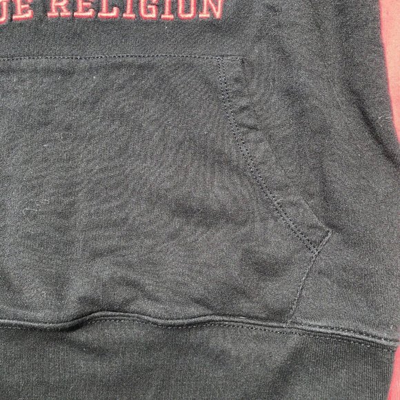 True Religion Hoodie Pullover Unisex Sweatshirt sz M Big Logo - Picture 5 of 7